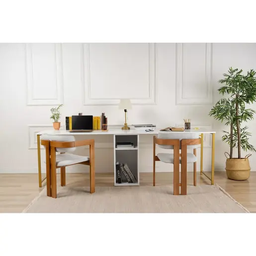 241NRD1105 Биро Twin Study Desk - White
