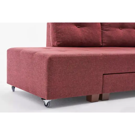 825BLC1185 Софа Manama Corner Sofa Bed Right - Claret Red