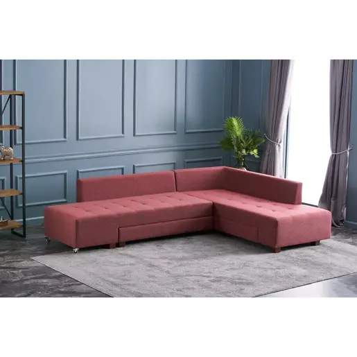 825BLC1185 Софа Manama Corner Sofa Bed Right - Claret Red