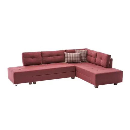 825BLC1185 Софа Manama Corner Sofa Bed Right - Claret Red