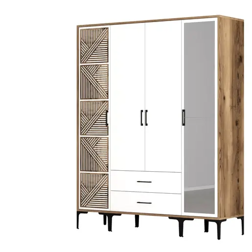 845HCT5465 Плакар Kumsal PTR - Walnut, White