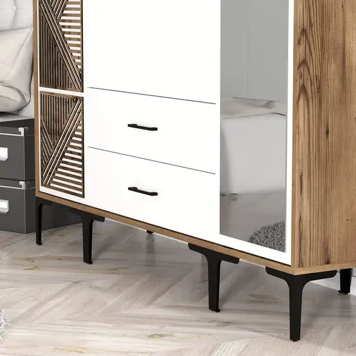 845HCT5465 Плакар Kumsal PTR - Walnut, White