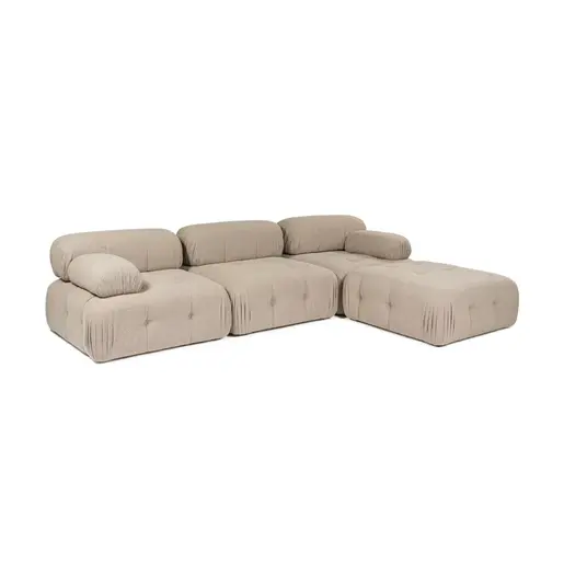 560ARE1895 Софа Doblo 3 Seater with Pouffe ( L1-O1-1R-Pouffe) - Peach