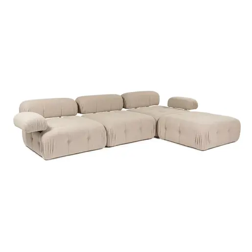 560ARE1895 Софа Doblo 3 Seater with Pouffe ( L1-O1-1R-Pouffe) - Peach