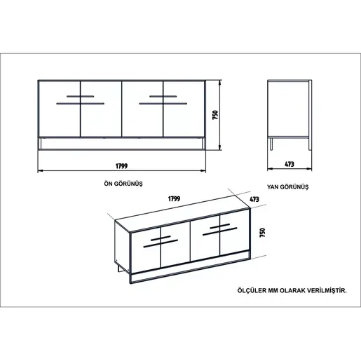 875ZNA3512 Комода Polka - White