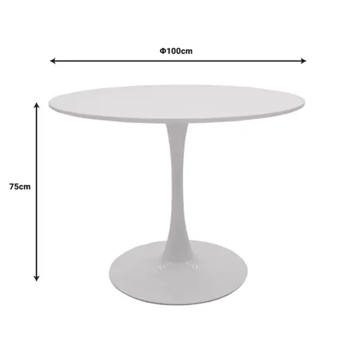 200-001018 Gston-Балу паковорт трпезариски сет од 5 парчиња- во црна-природна боја D100x75cm