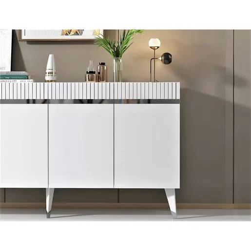 475OLV1740 Комода Defne - White, Silver