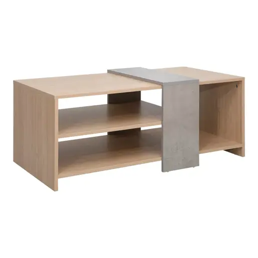 225-000065 Клуб маса Cozeto Coffee Table природна/сив цемент 100x53x41.5см