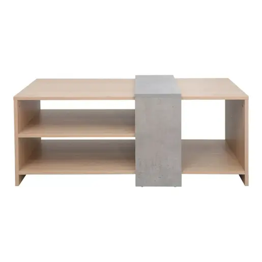 225-000065 Клуб маса Cozeto Coffee Table природна/сив цемент 100x53x41.5см