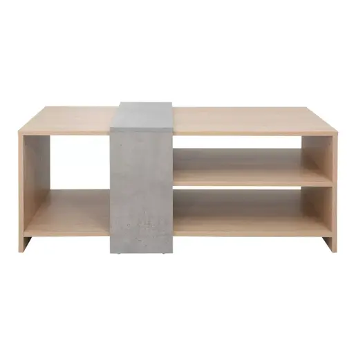 225-000065 Клуб маса Cozeto Coffee Table природна/сив цемент 100x53x41.5см