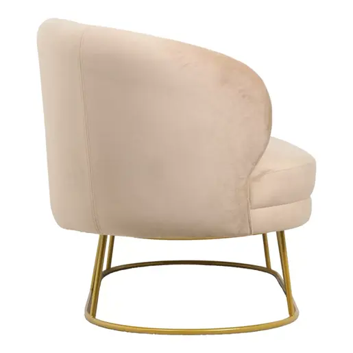 110-000056 Rony двосед сомот беж-златни ногарки