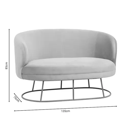 110-000056 Rony двосед сомот беж-златни ногарки