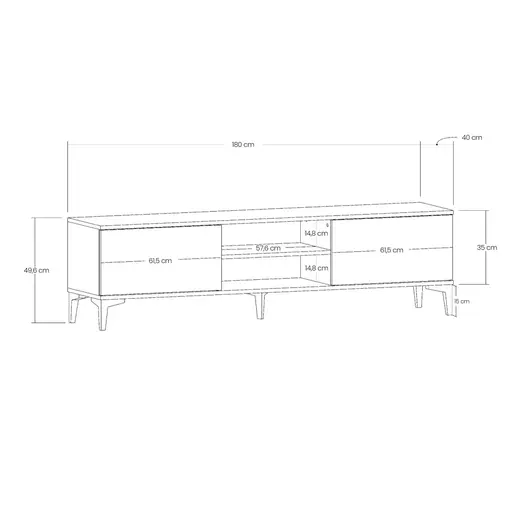 835PUQ6219 Тв комода Begi - Atlantic Pine, Black