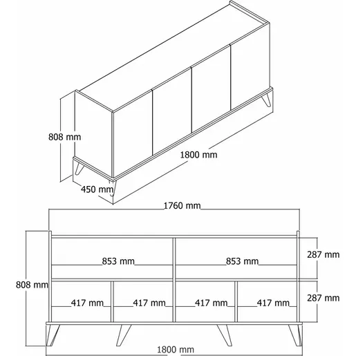 389MZA1126 Комода Elegante 1600
