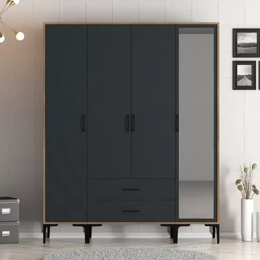 845HCT5494 Плакар Kumsal STR - Walnut, Anthracite