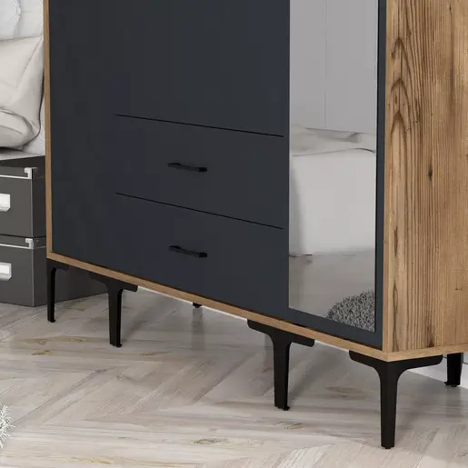 845HCT5494 Плакар Kumsal STR - Walnut, Anthracite