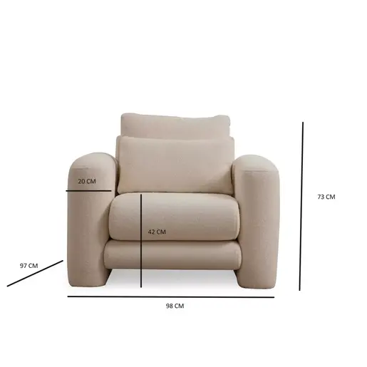 560ARE1850 Фотеља Lily Cream - Wing