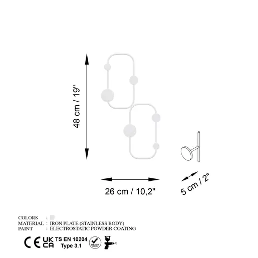 494PYT1161 Метална ѕидна закачалка Ladybug-B