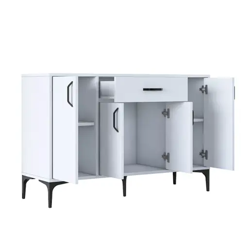 182-000076 Комода Buffet Luther бела 120x40x78.5cm