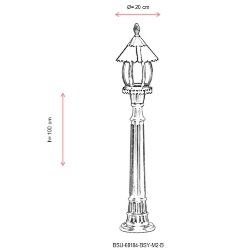 685AVN1225 Подна светилка за градина BSU-68184-BSY-M2-B