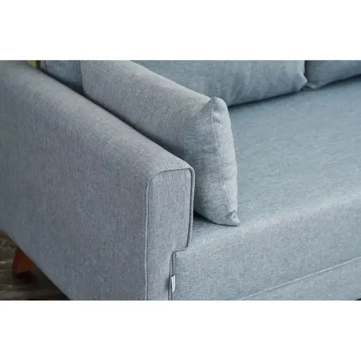 825BLC1686 Софа Bella Soft İkili Koltuk - Blue