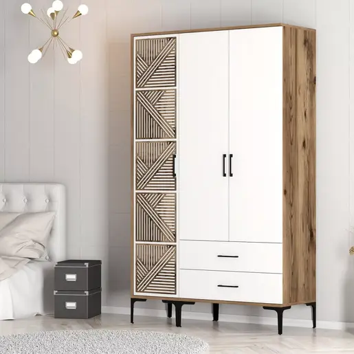 845HCT5450 Плакар Kumsal PT - Walnut, White