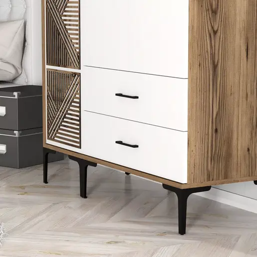 845HCT5450 Плакар Kumsal PT - Walnut, White