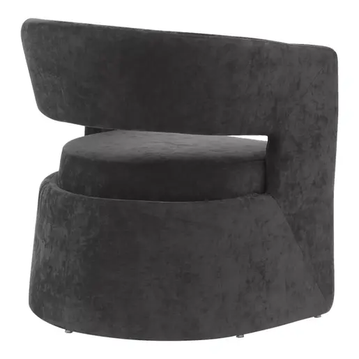 350-000009 Фотелја Leicy црна 69x63x76.5cm