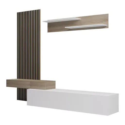 230-000091 Комода Litende бела-сонома