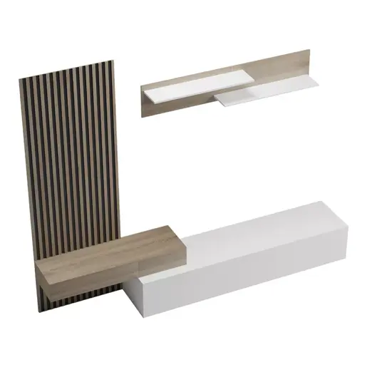 230-000091 Комода Litende бела-сонома