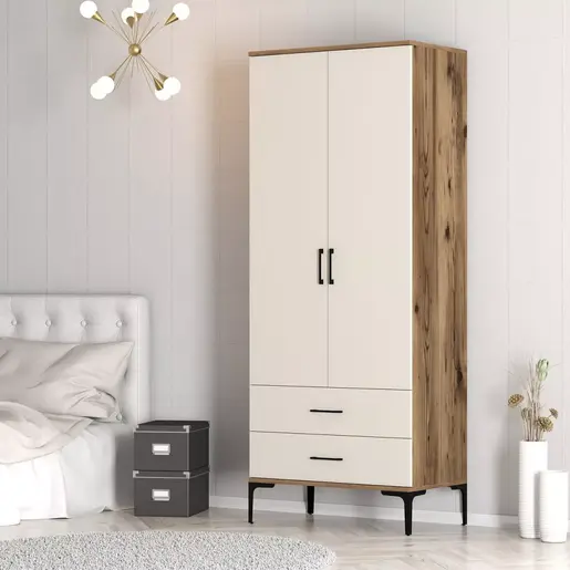 845HCT5416 Плакар Kumsal T - Walnut, Cream