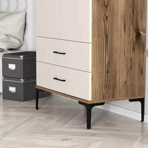 845HCT5416 Плакар Kumsal T - Walnut, Cream