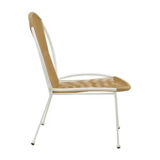 152-000043 Dapper chair метал бела природна 64.5x74.5x76cm