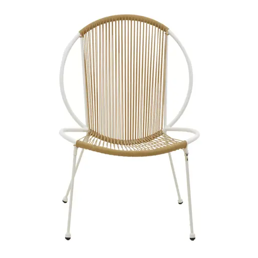 152-000043 Dapper chair метал бела природна 64.5x74.5x76cm