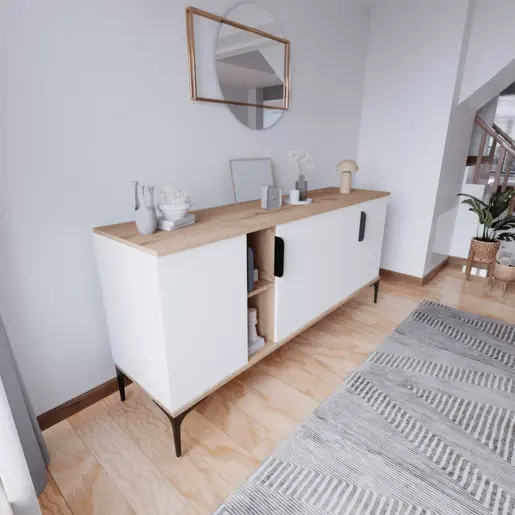 360ALE1101 Комода Tarz - Oak, White