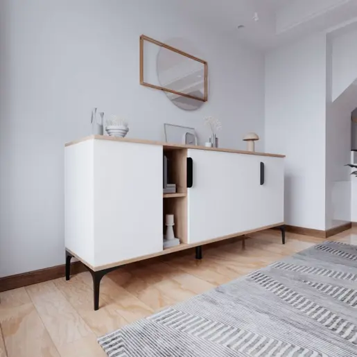 360ALE1101 Комода Tarz - Oak, White