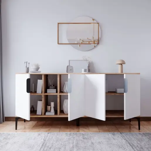 360ALE1101 Комода Tarz - Oak, White