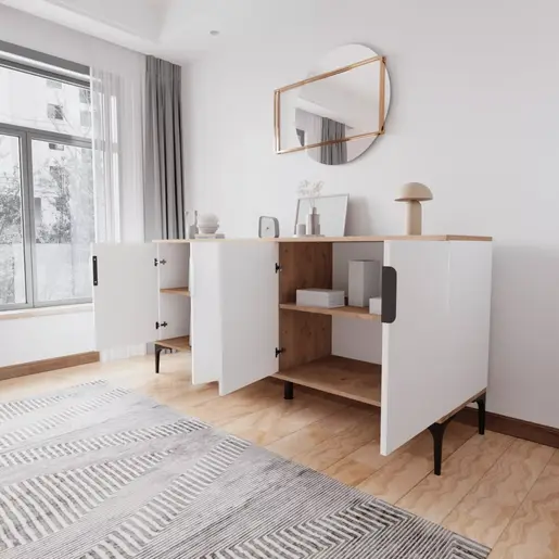 360ALE1101 Комода Tarz - Oak, White