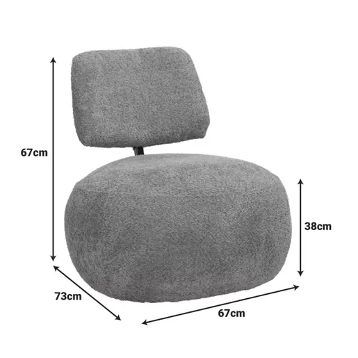 110-000101 Фотелја Stonie темно розева 67x73x67cm