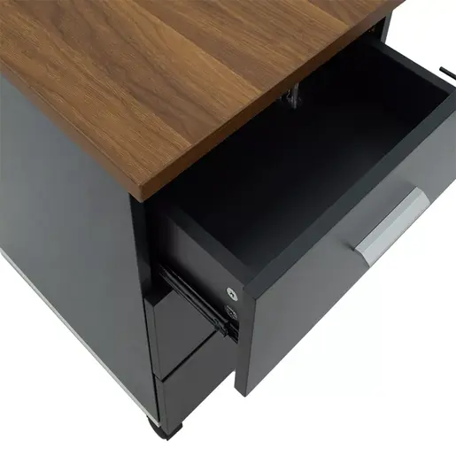 246-000011 Комода на тркала Оскар д 3 фиоки орев-углен 40x48x63cm