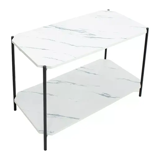 072-000065 Клуб маса Mara-white marble-black