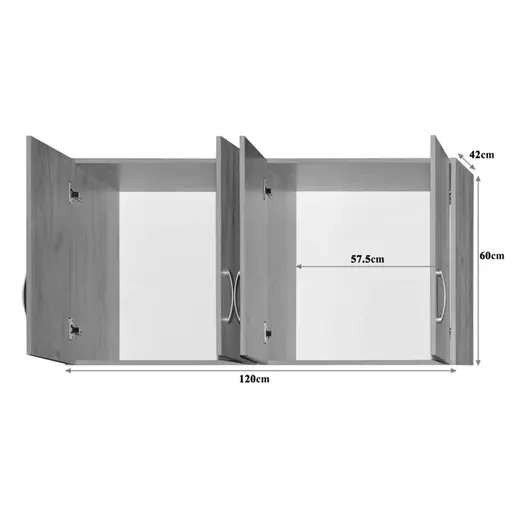 249-000078 Плакар Зелиа Миди Атлантик 120x42x60cm