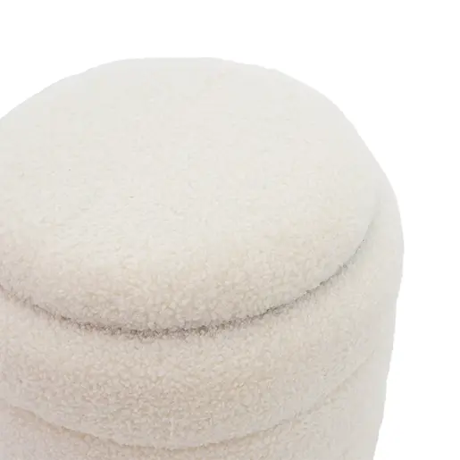 257-000014 Табуретка Dazzle boucle крем-златна D36x44cm