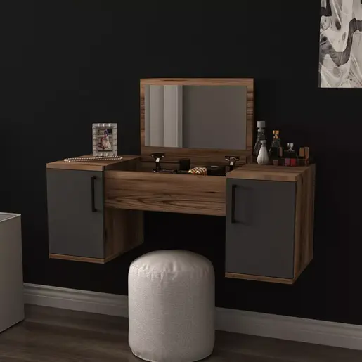 550ARN2794 Тоалетна маса Mercan - Light Walnut, Anthracite