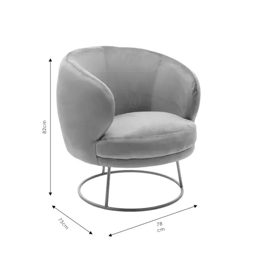 110-000054 Фотеља Rony grey