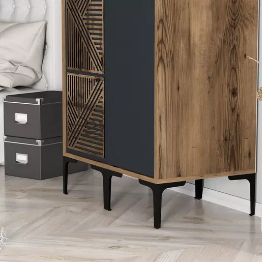 845HCT5424 Плакар Kumsal PS - Walnut, Anthracite