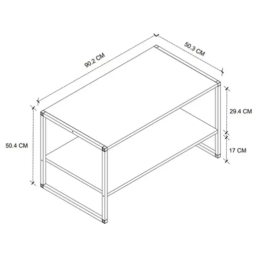 MK22-59-08 Клуб маса ИНДУСТРИАЛ Антрацит