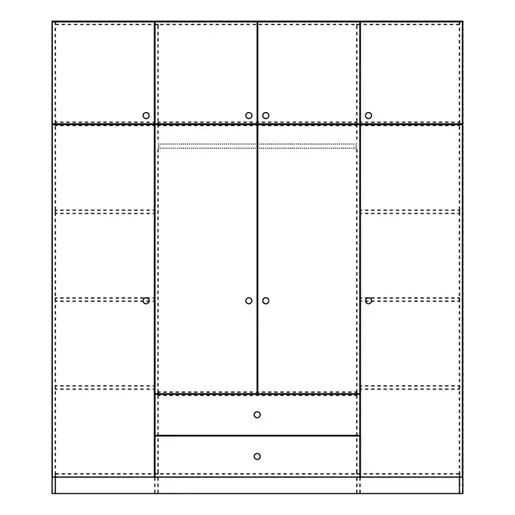 361-000061 Плаакр Ројал Сонома 200x58x230см