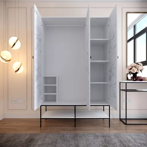 801CMY3439 Плакар Martin 3 - White, Black, Gold