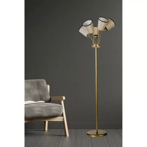 534LUN4525 Подна ламба Güneş 5 Li Eskitme 15-3 Abajurlu Lambader